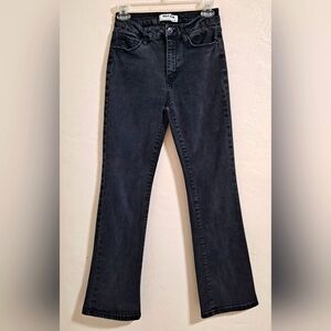 Black Wax Jeans Highwaisted Bootcut Size 7 / 28 Slight Stretch